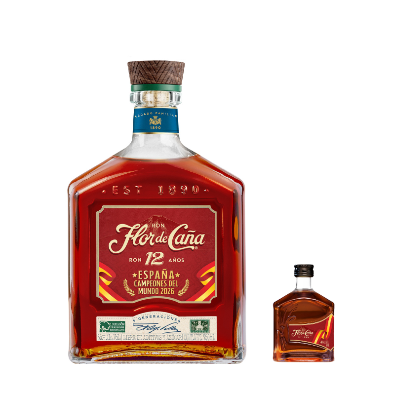 Ron Flor de Caña 12 años (70cl) edición España Campeón 2026
