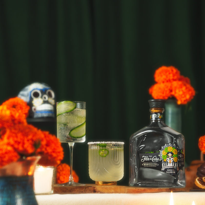 Flor de Caña Cristalino Edición Catrina